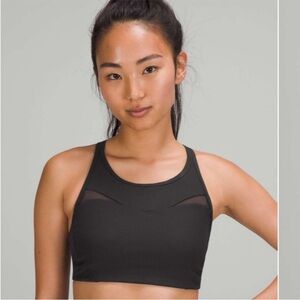 Lululemon Ribbed-Mesh High-Neck Bra *Medium Support Black size 6